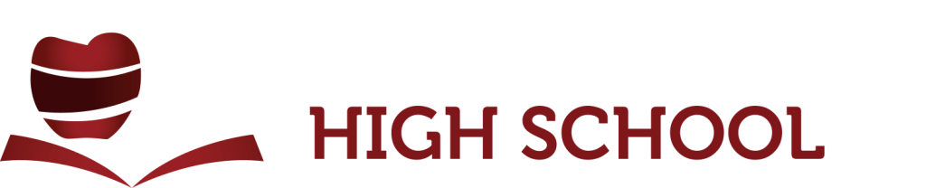 Hardin County School logo with apple and book.