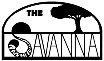 Black and white Savanna Store logo with tree.